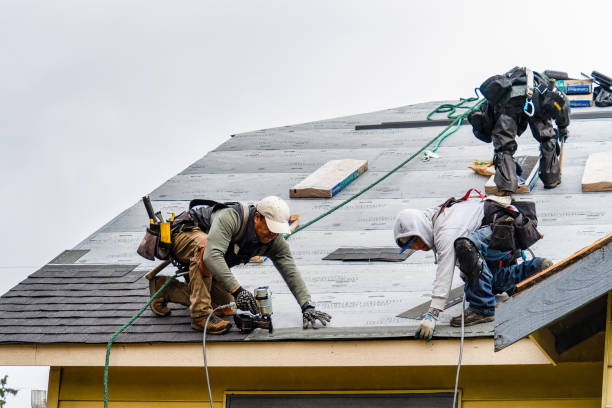Professional Gutter Installation technician working in Ventnor City, NJ